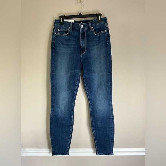 NWT 7 for All Man Kind Super Skinny High Waist Skinny Jeans Aubrey size 30 - Picture 1 of 15